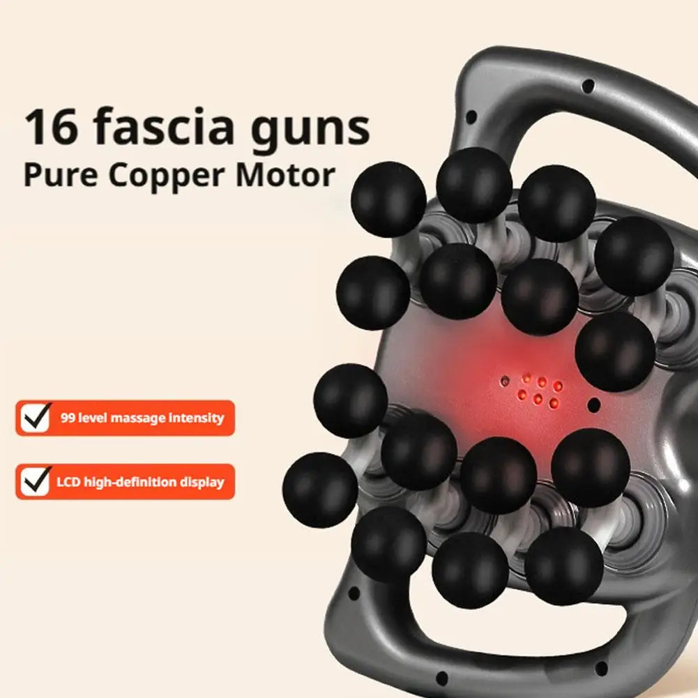 Fascia Gun Deep Tissue Muscle Massager with Red Light Therapy Fascia Gun Tidesmit