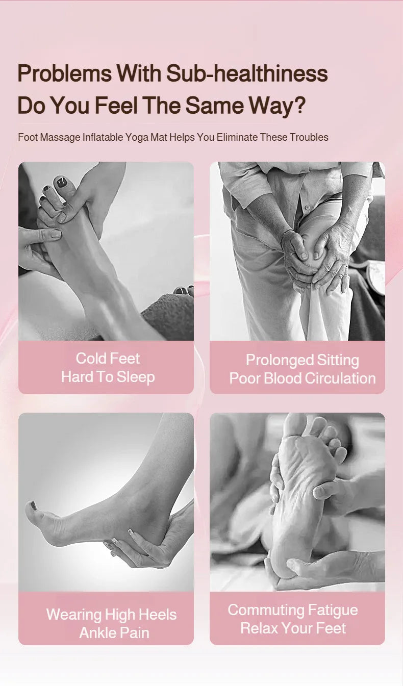 Acupressure Foot Mat: Inflatable Reflexology Pad for Home Relaxation Relaxation Treatment Tidesmit