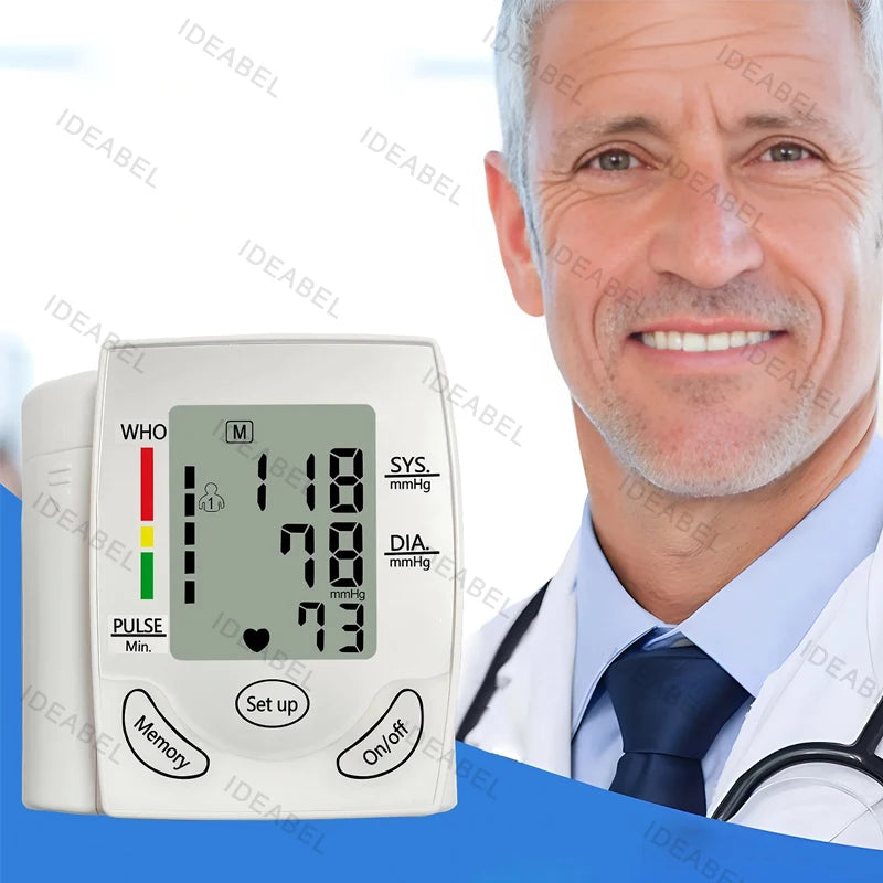 Wrist Blood Pressure Monitor Infrared Thermometer Tonometer BP Monitor Non Contact Infrared Medical Thermometer Pulse Oximeter