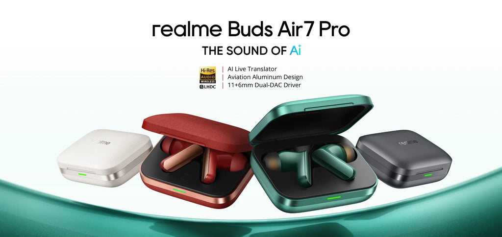 Realme Buds Air 7 Wireless Earphones 52H Battery Life - Tidesmit Tidesmit
