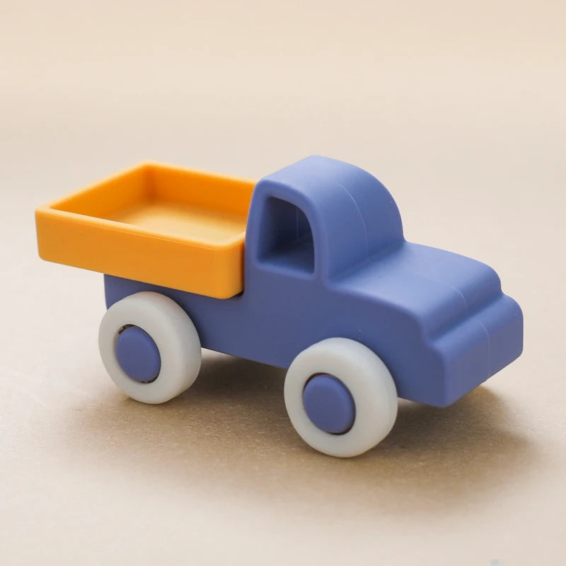 1Pcs Food Grade Baby Silicone Teether Toy Cartoon Car Nursing Teething Ring BPA Free Newborn Health Molar Chewing Accessorie Toy