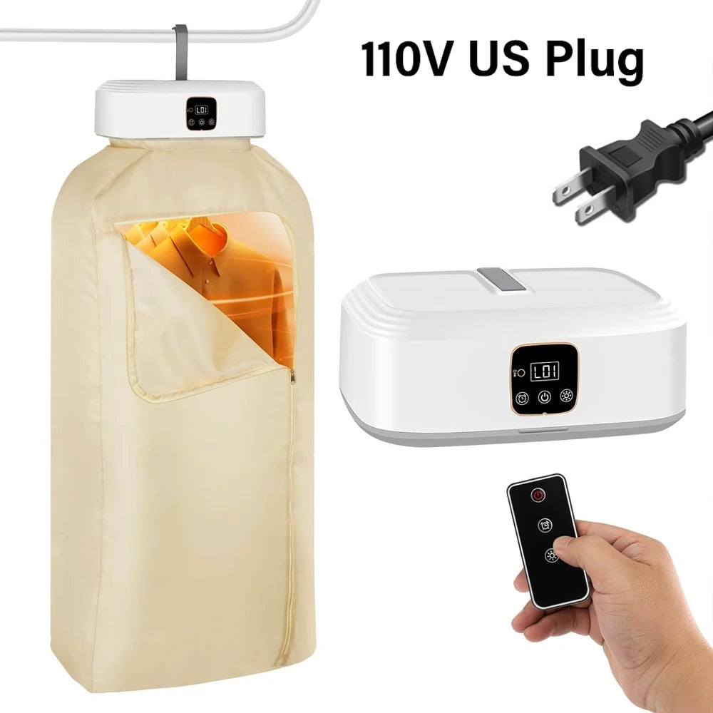 Tidesmit portable folding electric clothes dryer with UV sterilization for efficient, compact laundry drying
