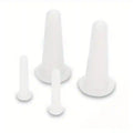 Silicone Facial Cupping Massage Cups - 2-Piece Anti-Aging Set Eye Massage Instrument 2M 2S white Tidesmit