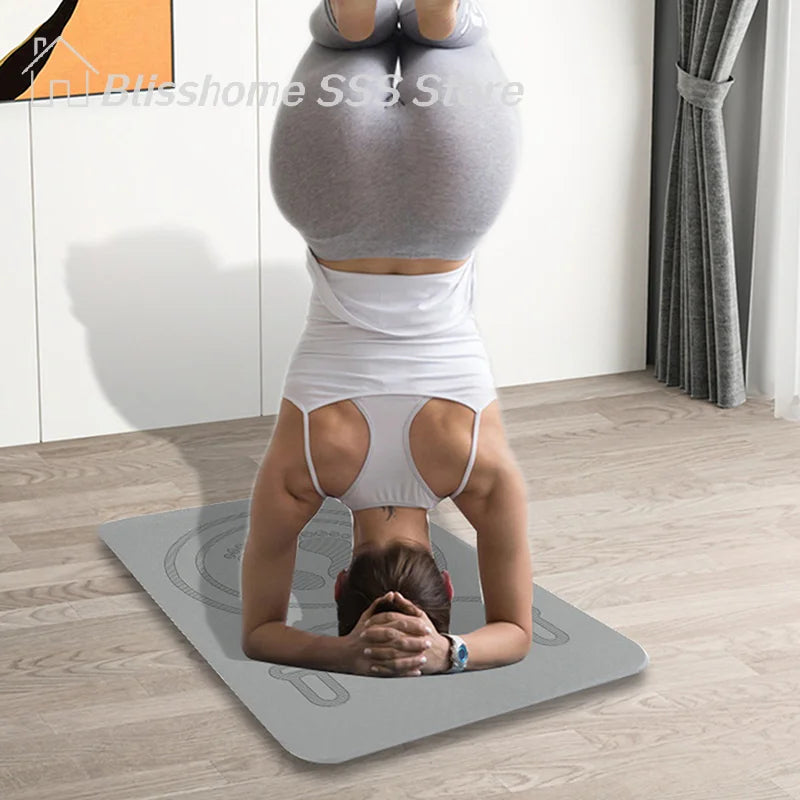 【S】6MM Skipping Rope Mat Anti-noise Jump Rope Mat Floor Mats Exercise Shock Absorption Yoga Mat TPE Skipping Mat Fitness