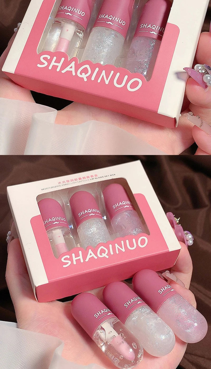 Hydrating Lip Oil Set - Mirror Finish Glossy Tint & Nourishing Lip Care Lip Care Tidesmit