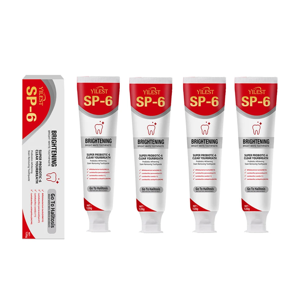 Tidesmit SP-6 Probiotic Whitening Toothpaste for plaque removal and dental caries prevention in 120g tube