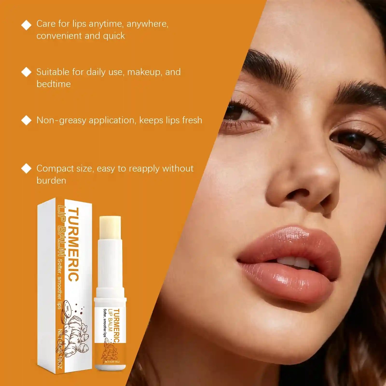 Turmeric Lip Balm – Moisturizing Dark Lip Treatment by Tidesmit Lip Care Tidesmit
