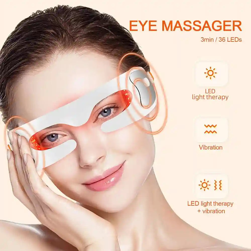 Electric Eye Massager with Red Light Therapy - White | Tidesmit Eye Massage Instrument Tidesmit