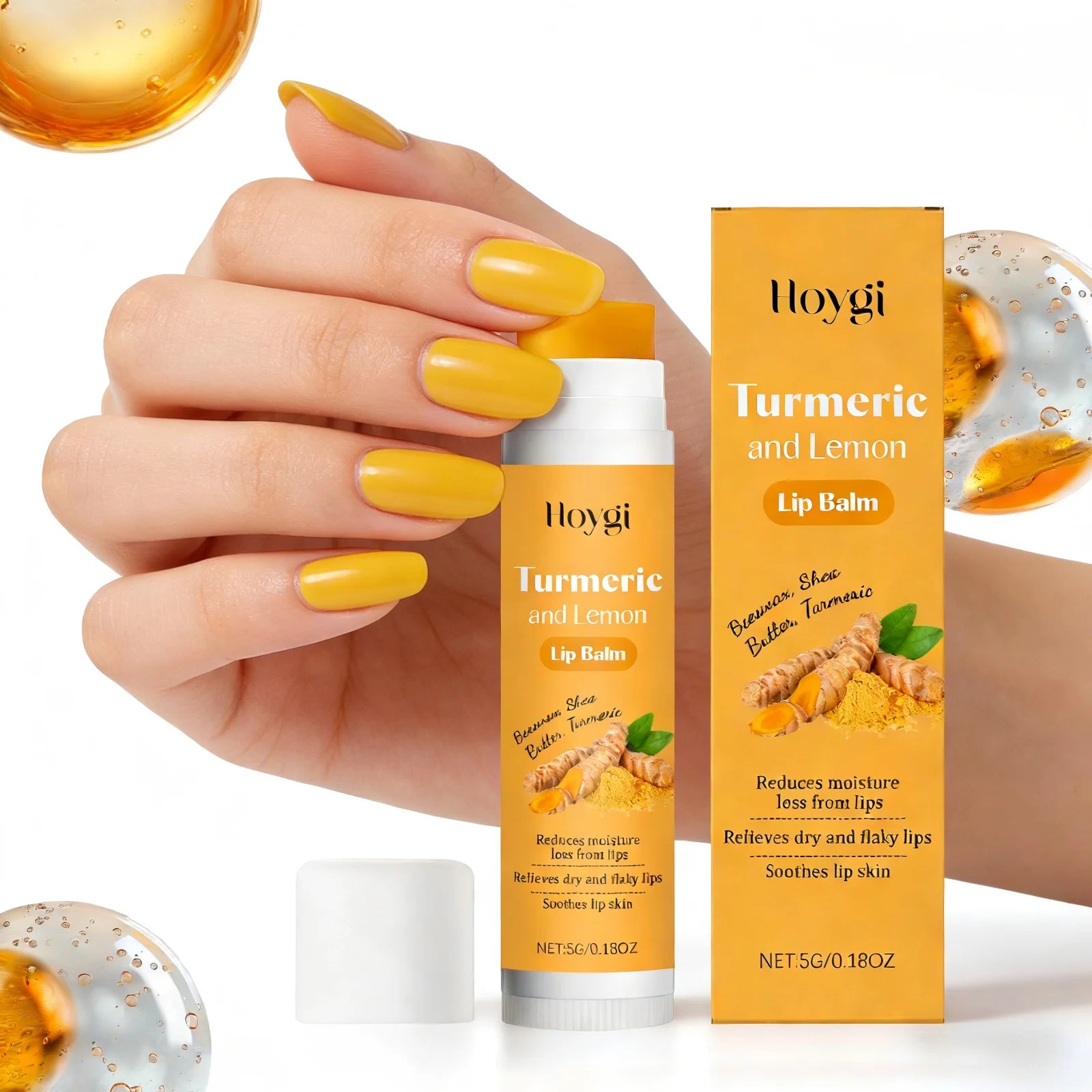 Turmeric Lemon Lip Balm for Dark Lips | Moisturizing Treatment Lip Care Tidesmit
