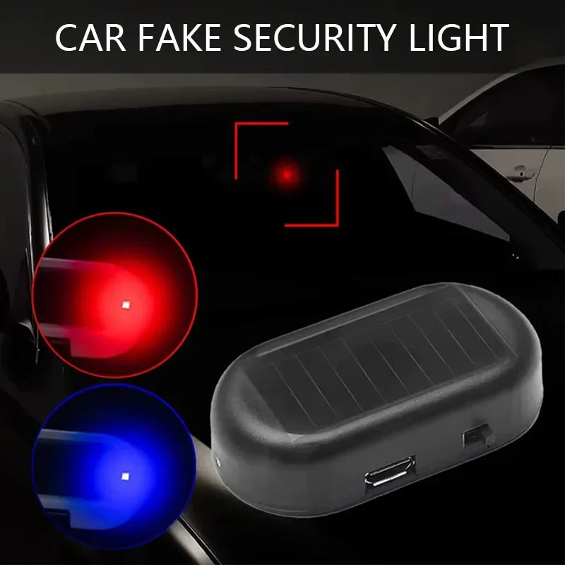 Solar Car Fake Security Light - Wireless LED Anti-Theft Warning System Tidesmit