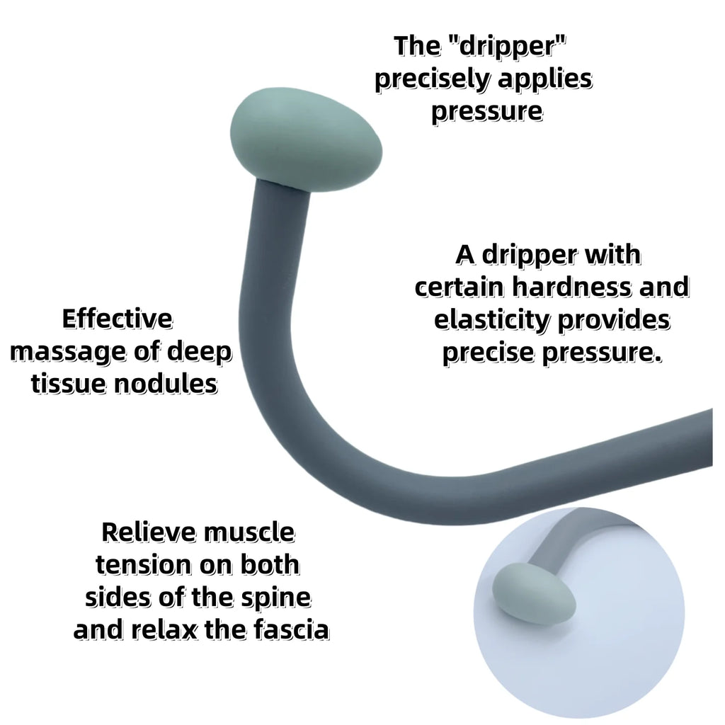 Back Massage Stick for Pain Relief - Ergonomic Deep Tissue Tool Back Massage Instrument Tidesmit