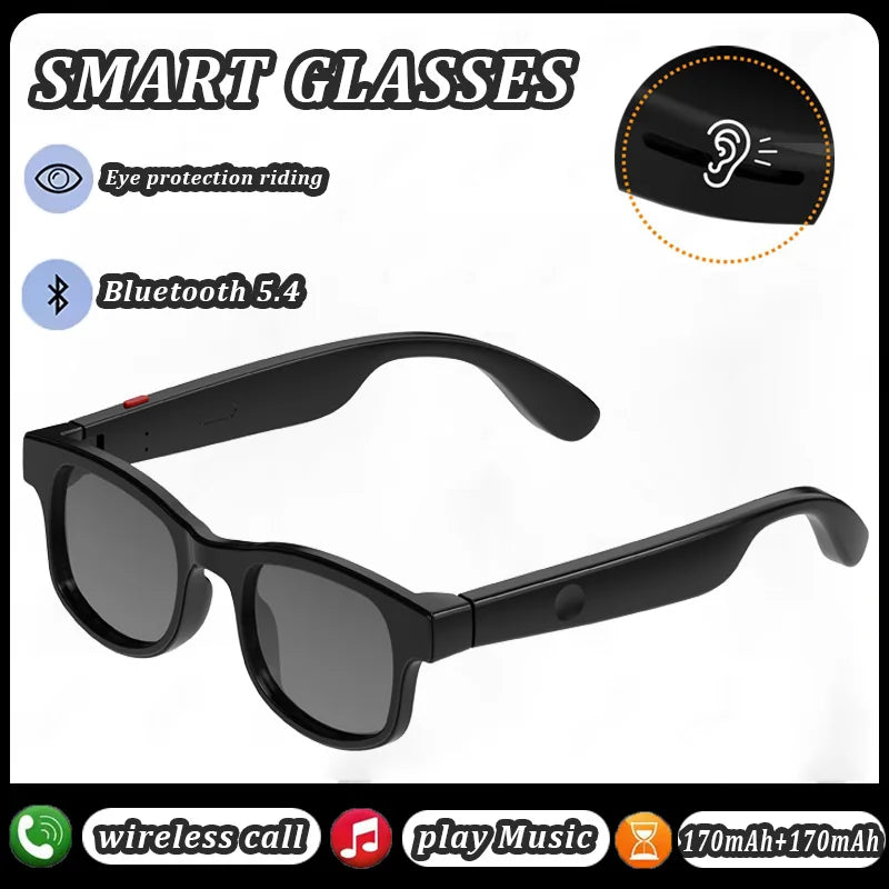 Smart Glasses Bluetooth Audio - IP68 Waterproof VR Immersive Tech Black Tidesmit