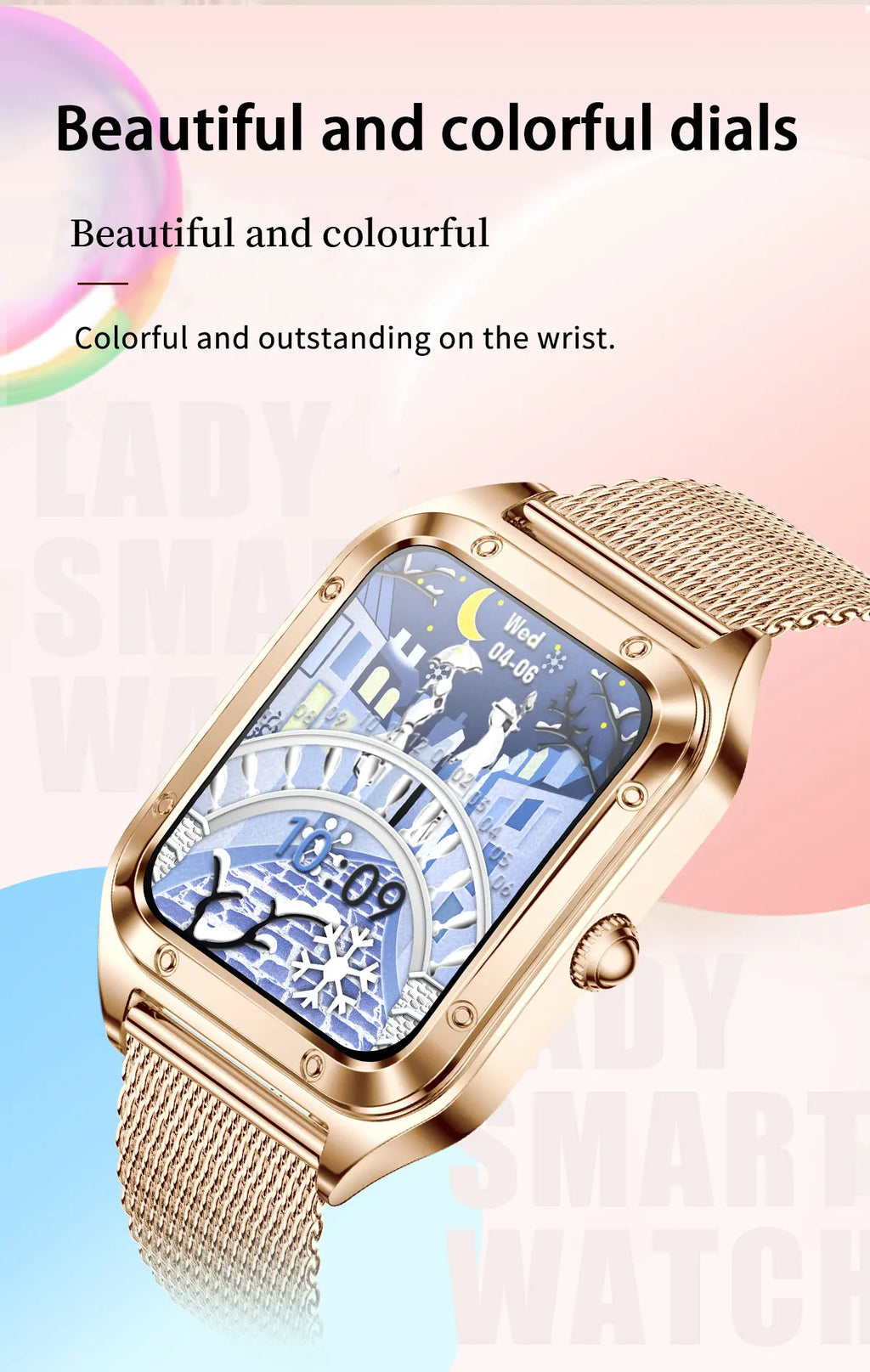 2026Ultra Thin Fashion Smart Watch For Women Screen Always Display Time Sports Bracelet Bluetooth Call 1.59" AMOLED Woman Watch