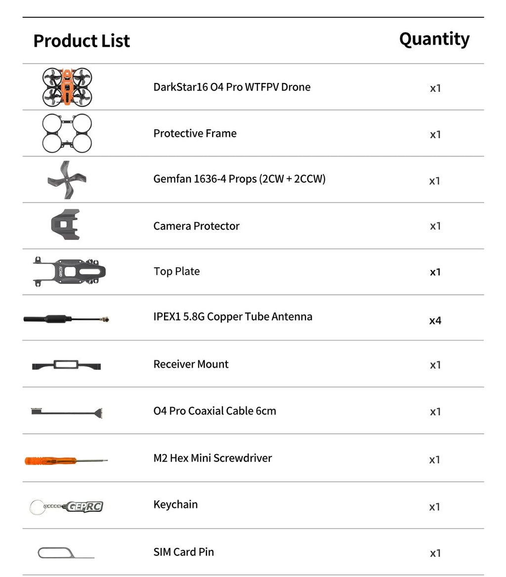 DarkStar16 FPV Tiny Whoop Drone - 1-2S Micro Quad for Precision Flying Tidesmit