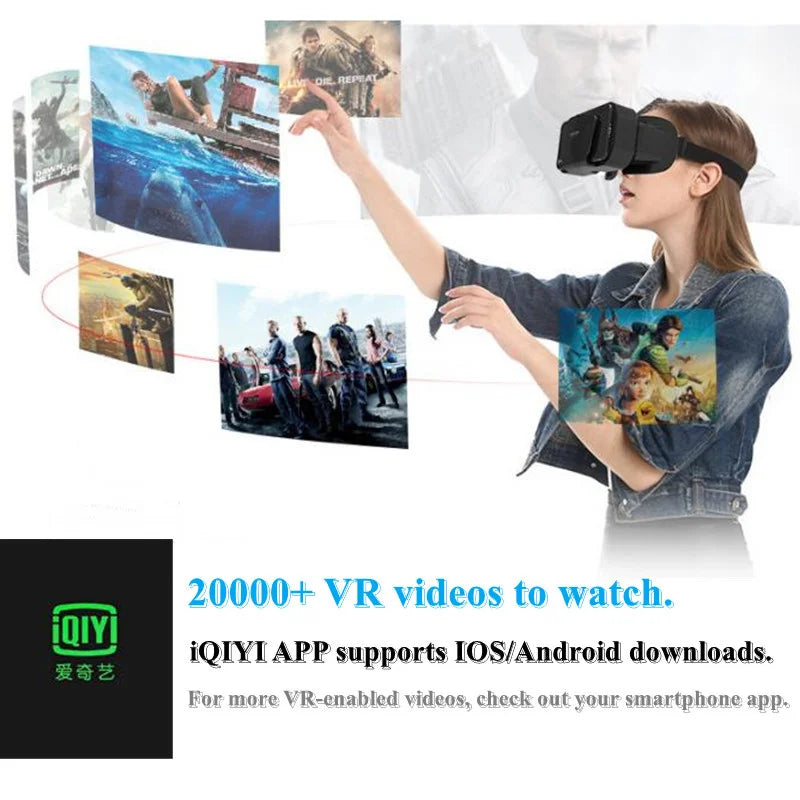 VR Headset for Smartphones - Lightweight Immersive Mobile VR Glasses Tidesmit