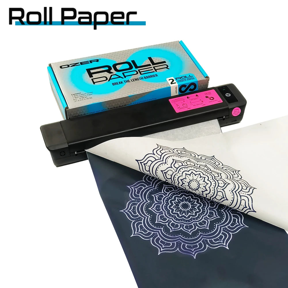 Tattoo Transfer Paper for Thermal Printers - 100 Sheets High Precision Permanent Makeup Machines Tidesmit
