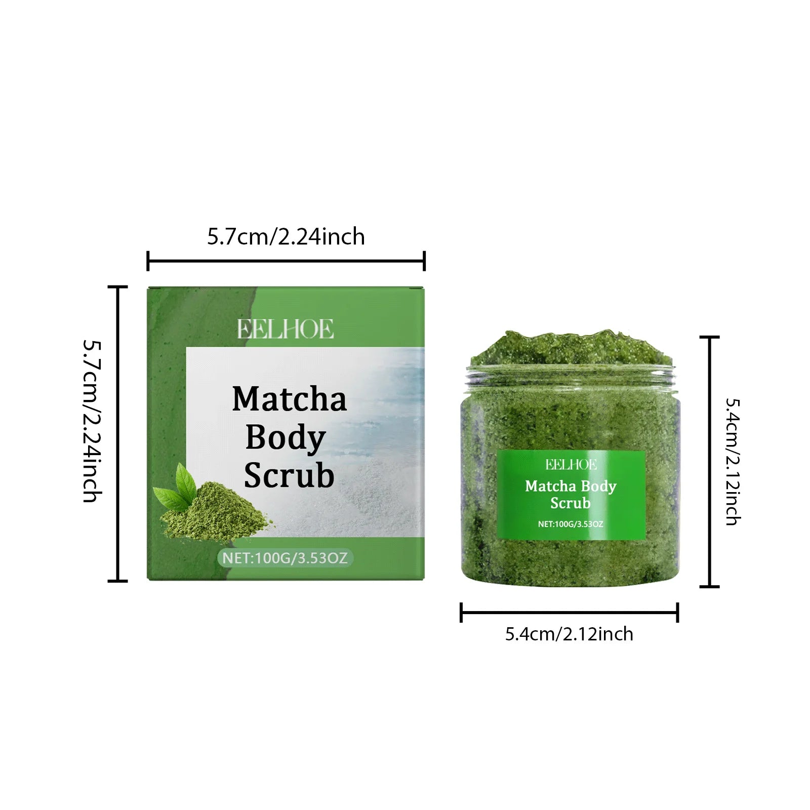 Matcha Sea Salt Body Scrub - Natural Exfoliant for Smooth Skin Scrubs Treatments Tidesmit