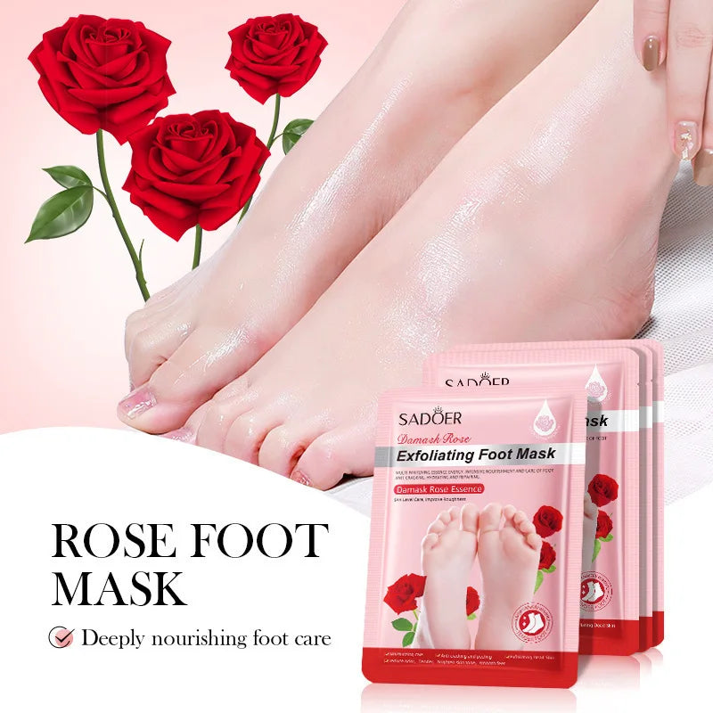 Lavender Foot Mask Moisturizing Exfoliating Treatment - 5 Pairs Set Scrubs Treatments Tidesmit