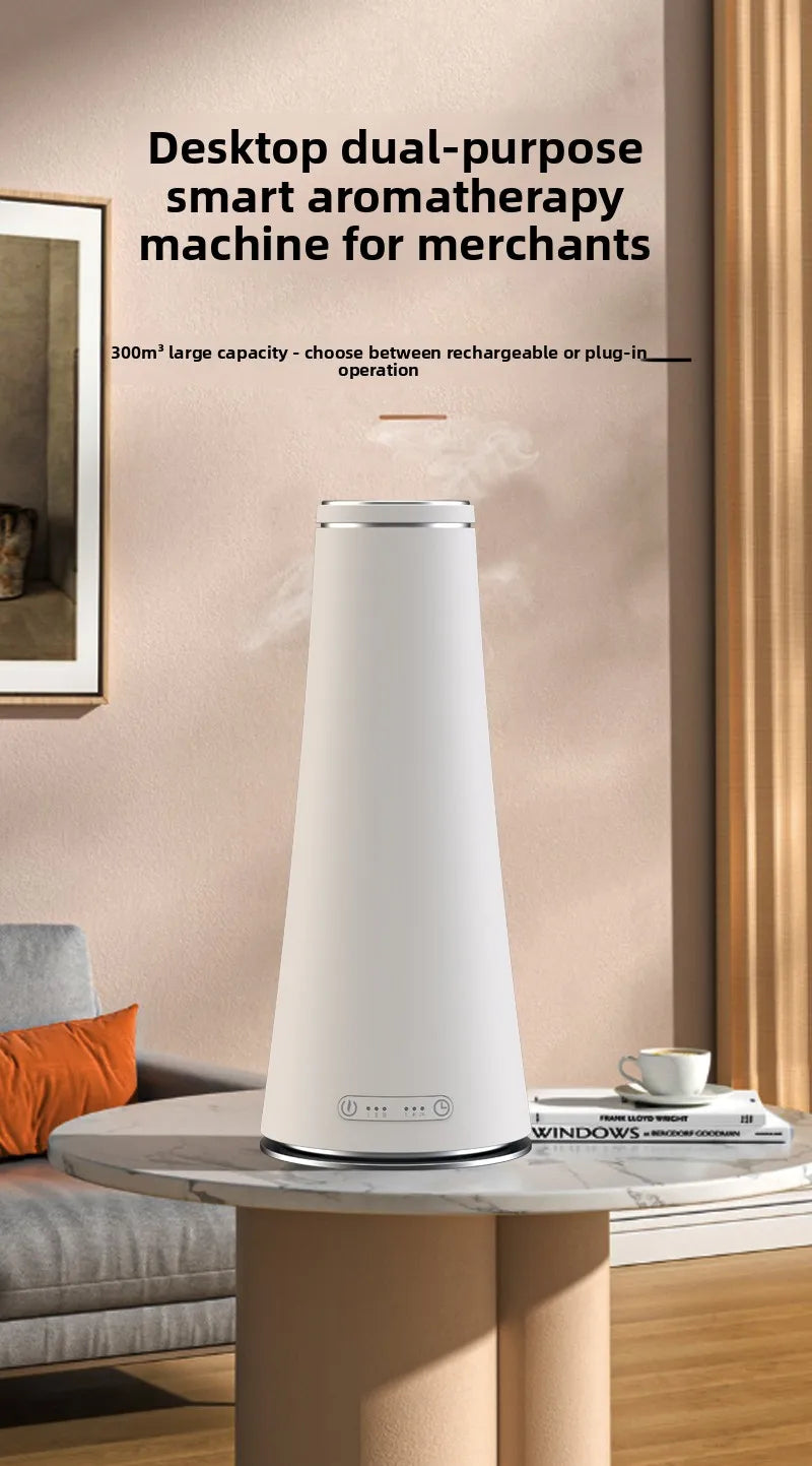 A800 Silent Aroma Diffuser Waterless Fragrance Scent Machine Rechargeable with Bluetooth APP Control Mood Light 300 Cubic Space