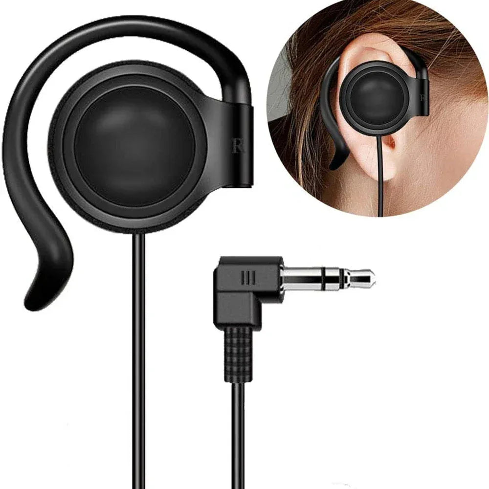 Wired 3.5mm Single Ear Headphones | Comfortable Hanging Fit | Tidesmit Tidesmit