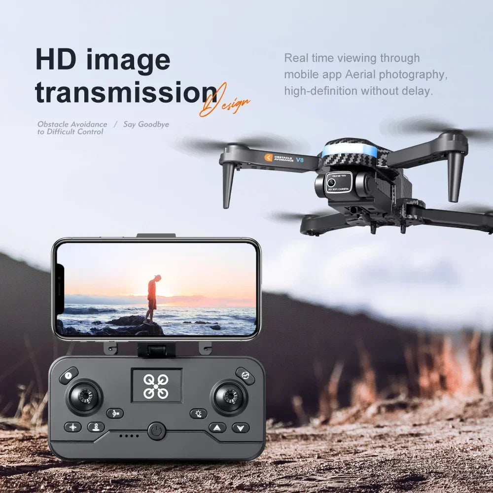 8K Camera Drone with Obstacle Avoidance - Foldable GPS Quadcopter Tidesmit