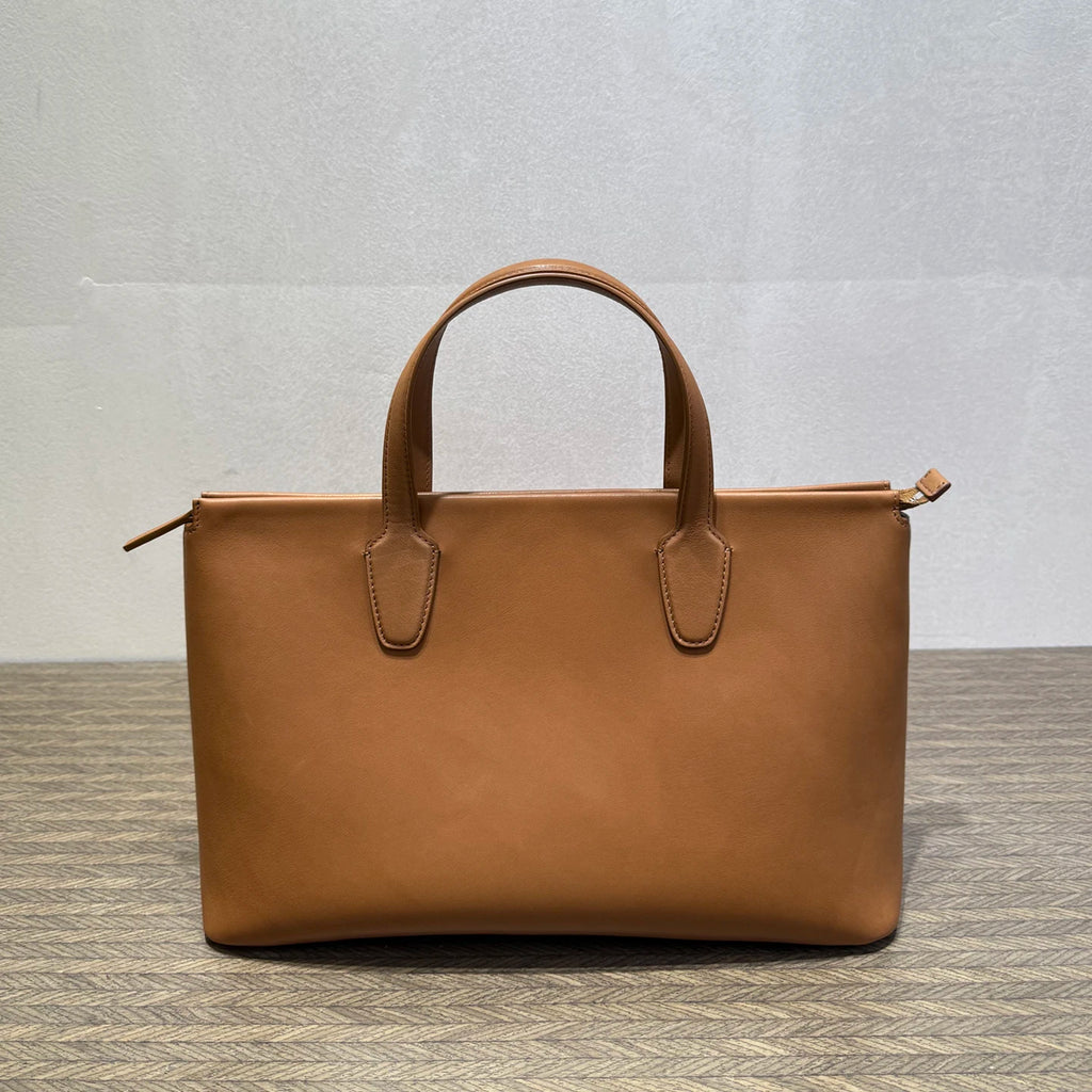 Vintage Genuine Leather Handbag Women Sheepskin Lining Soft Retro Top Grain Cowhide  Water Absorbing Large Capacity Commuter