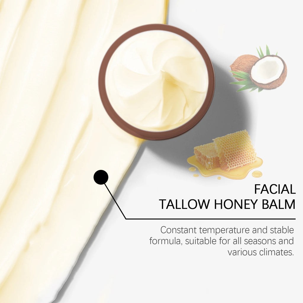 Tallow Honey Balm Fine Lines Removal Lifting Firming Tighten Smooth Improve Puffiness Hydrating Nourish Moisturizing Face Cream
