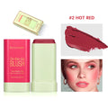 Tidesmit long-lasting orange blush cream stick texture close-up for hydrating waterproof face makeup