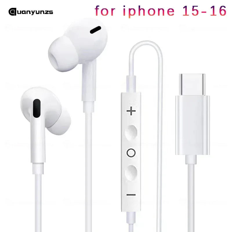 USB-C Wired Earphones for iPhone 15 and 16 - Tidesmit Audio single earphone C Tidesmit