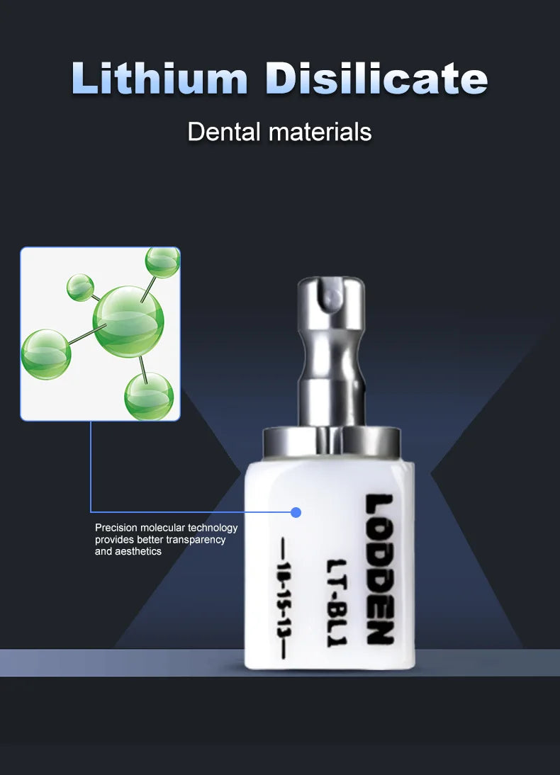 Tidesmit 10PCS Lithium Disilicate C14 Dental Ceramic Blocks for CAD CAM Sirona Cerec Veneer Restoration