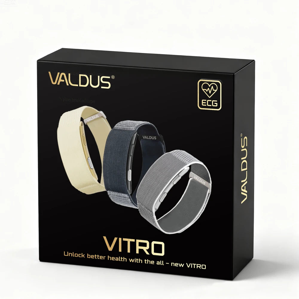 VALDUS New VITRO Smart Bracelet ECG Health Tracker Sports Fitness Heart Rate Blood Pressure Man Woman Wristband For ios Android