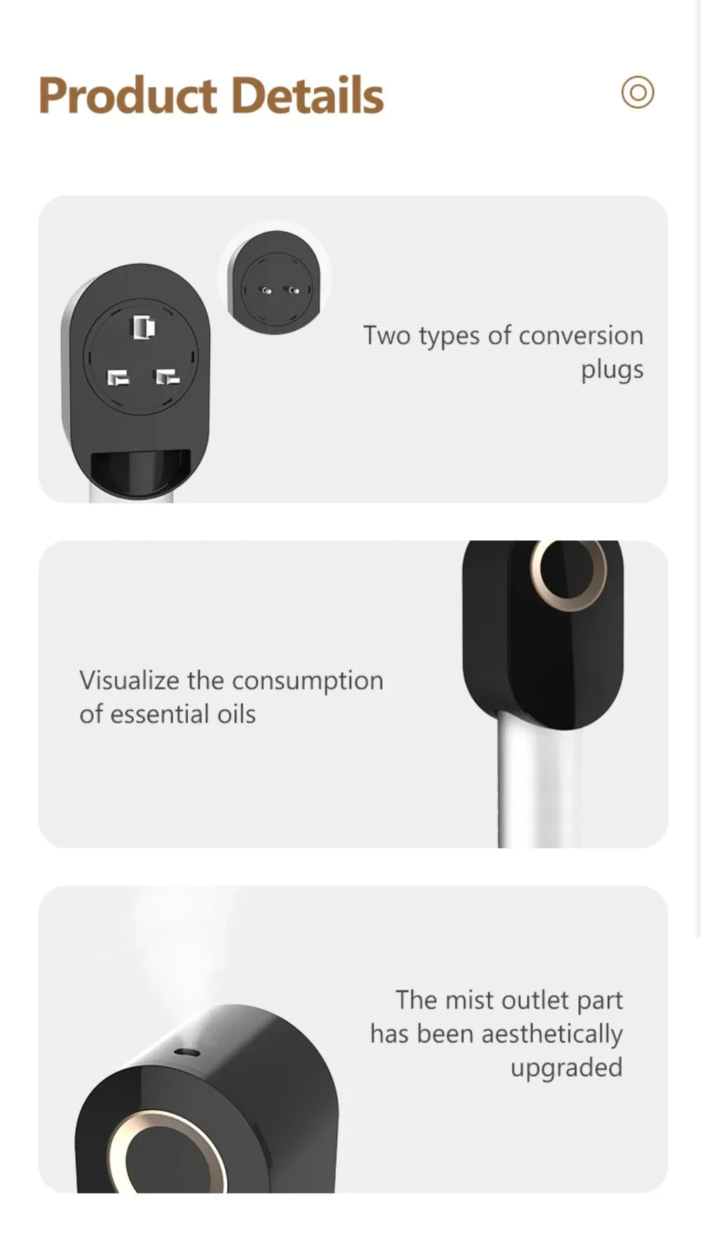 Smart Essential Oil  Diffuser Bluetooth Control 110ml Air Freshener  Fragrance Diffuser Scent Waterless Aroma Diffuser for Home