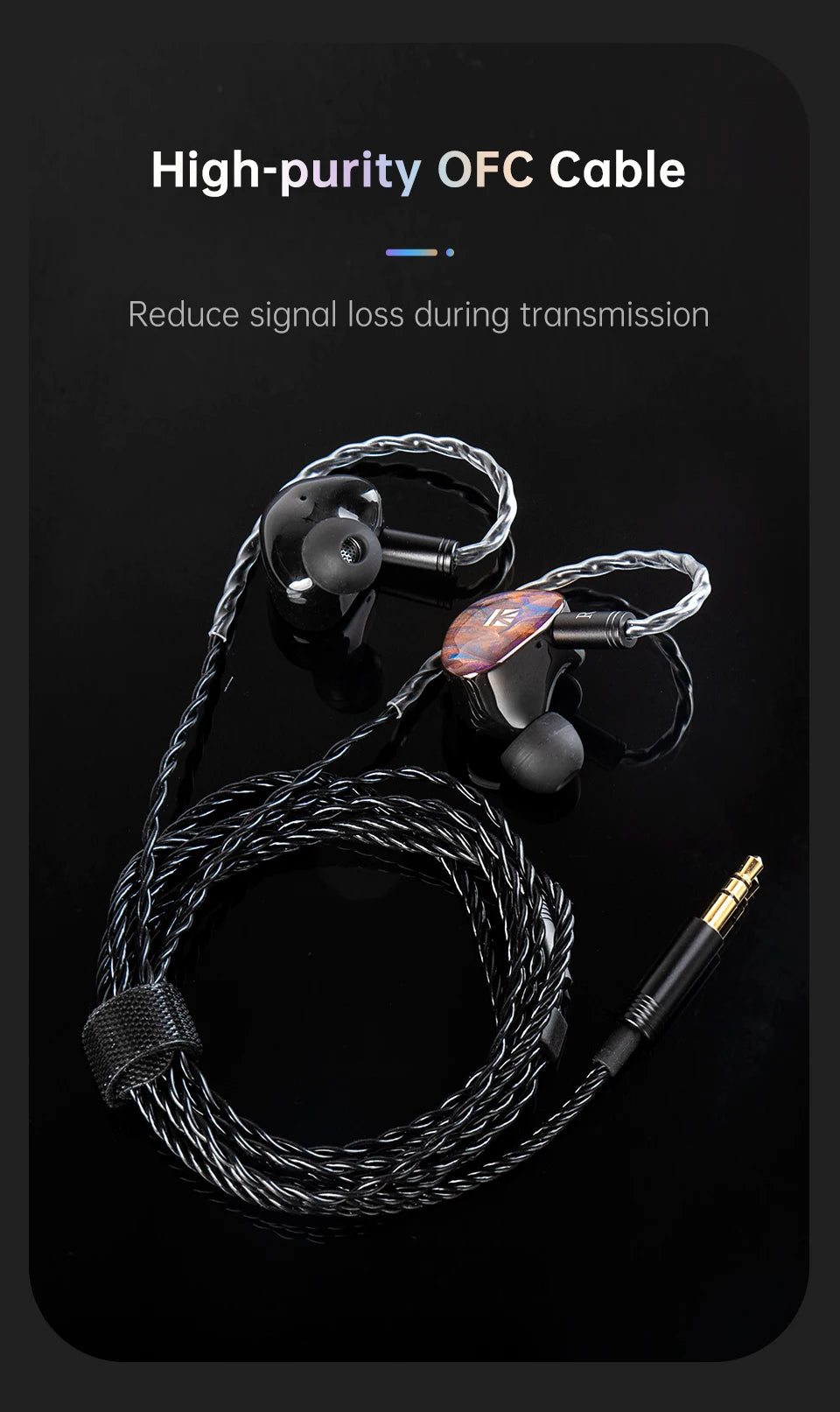 Dual Dynamic Driver IEM Earphones with Detachable Cable Tidesmit