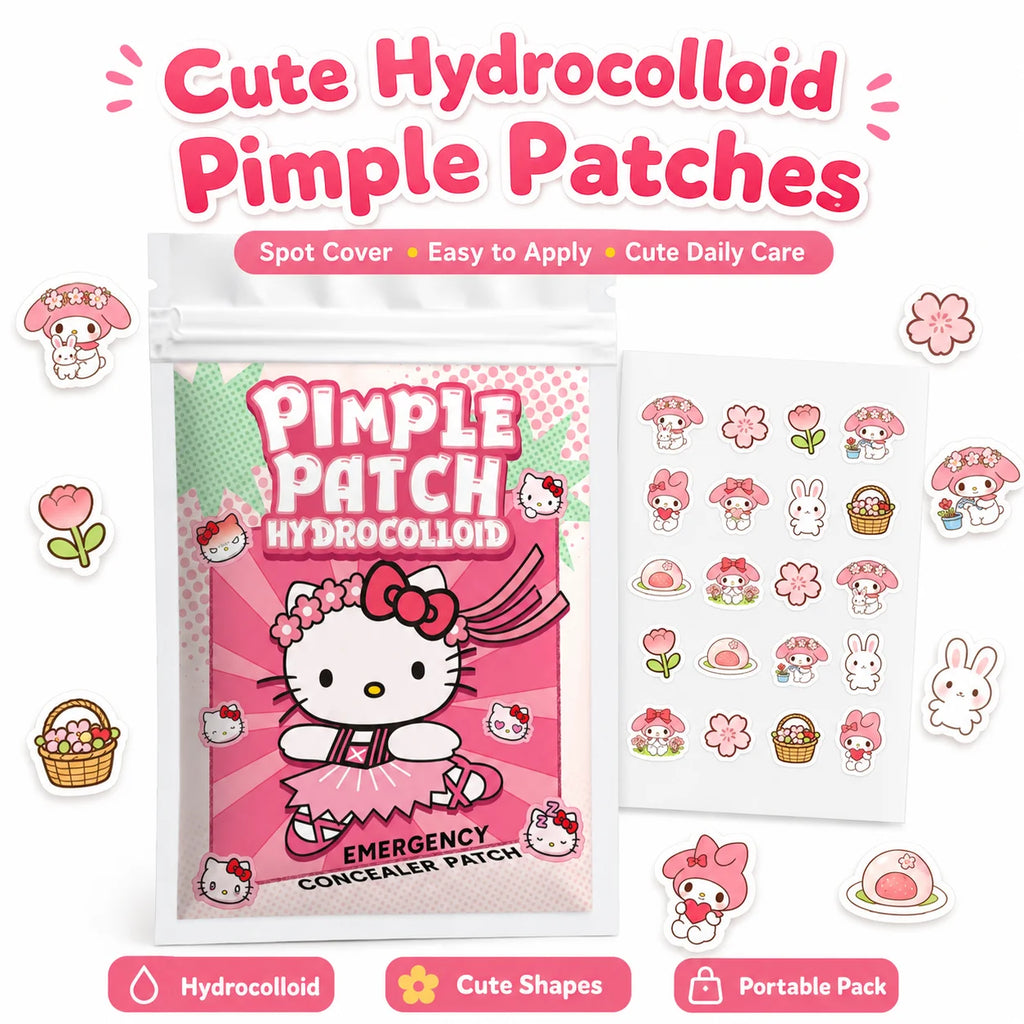 Cute Hello Kitty Acne Patch Hydrocolloid Pimple Stickers Waterproof Invisible for Girls Women