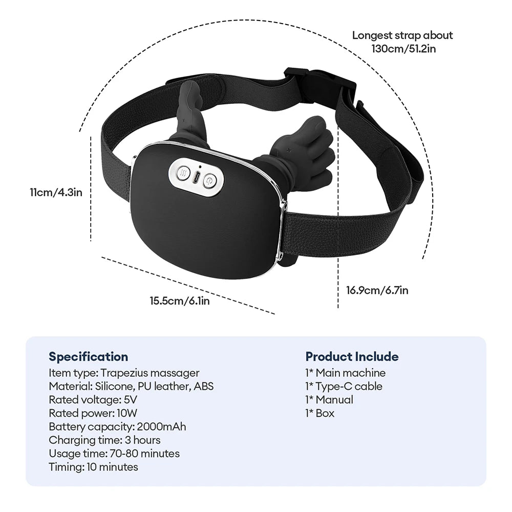 4D Bionic Neck Massager - Deep Tissue Muscle Relief with Heat Therapy Massage Chairs Tidesmit