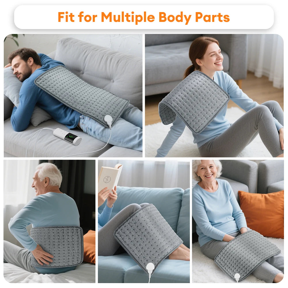 Electric Heating Pad for Neck and Back with 9 Heat Levels - Tidesmit Body Shaping Massage Equipment Tidesmit