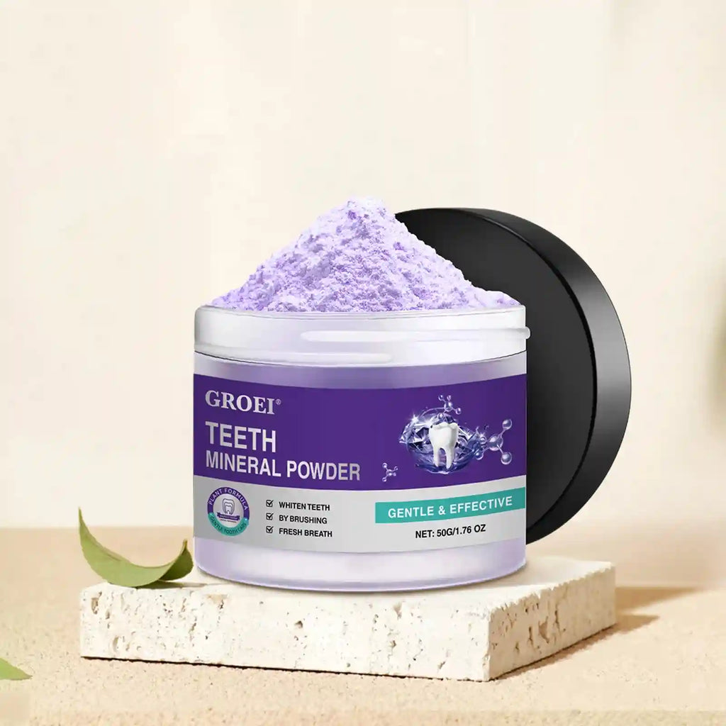 Tidesmit purple hydroxyapatite tooth whitening powder for plaque removal and stain-free oral hygiene