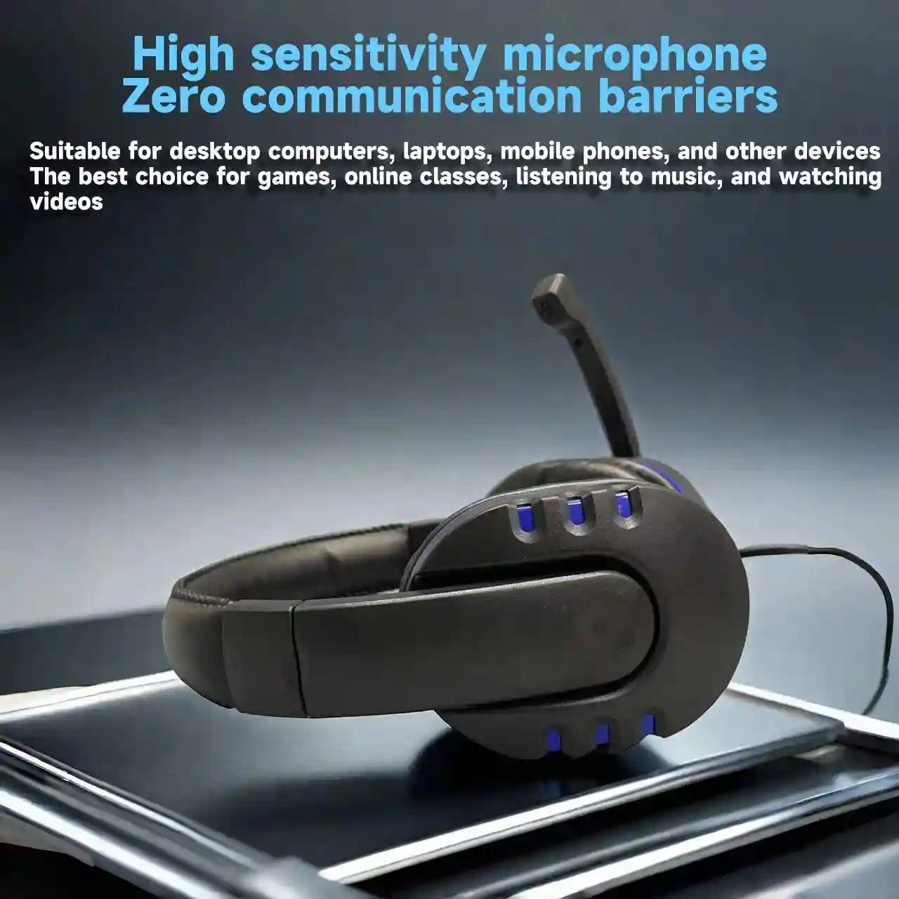 Tidesmit Wired Over-Ear Gaming Headphones with HD Sound for PC and Laptop Tidesmit