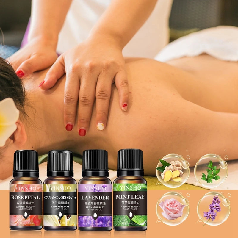 10ml Essential Oils For Humidifier Aromatic Diffuser Lavender Sakura Rose Coffee Sandalwood Lemon Fragrance Oil Making Candles