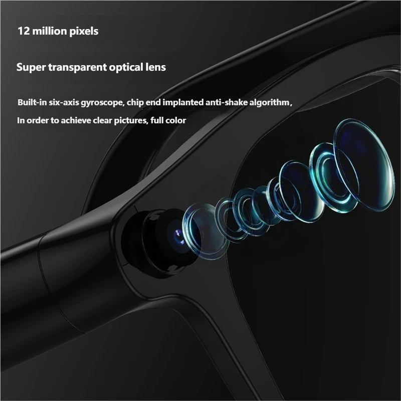 AI Smart Shooting Glasses | HD Voice Control Wide Angle Black Edition Tidesmit