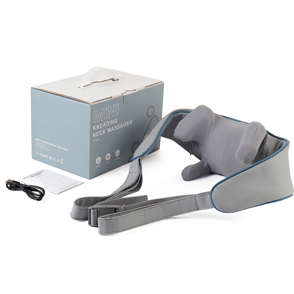 Electric Neck and Shoulder Massager - Cordless Deep Tissue Heat Therapy Body Shaping Massage Equipment Tidesmit