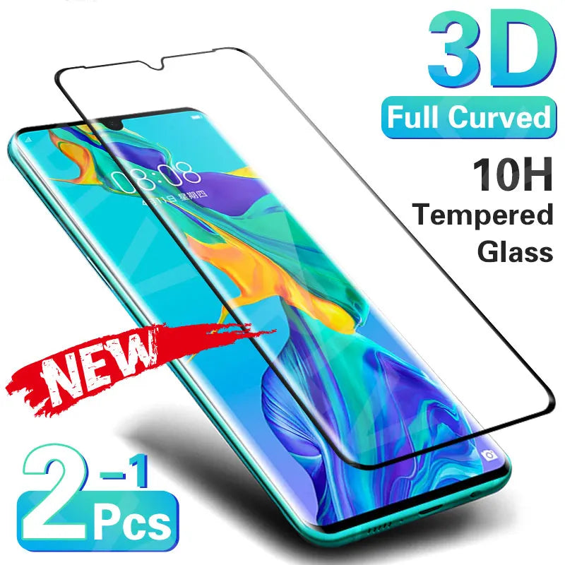 3D Curved Tempered Glass On The Screen Protector For Huawei P30 Pro P40 P20 Lite Tempered Glass For Huawei Mate 20 Pro 30 Lite AE Tidesmit