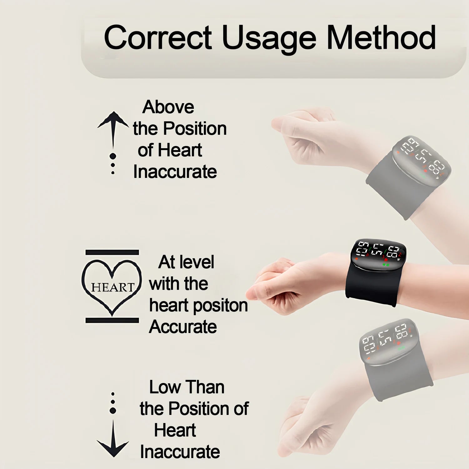 Touch Screen LED Rechargeable Wrist Blood Pressure Monitor English Voice Broadcast Tonometer BP Monitor Pulse