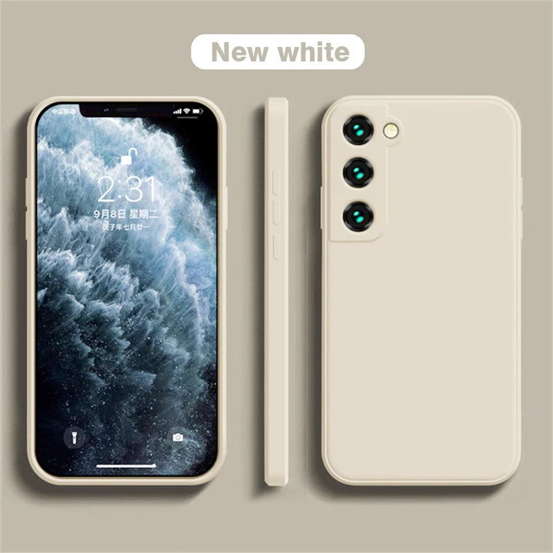 Samsung Galaxy A55 Silicone Case: Slim Shockproof Drop Protection Ivory Tidesmit