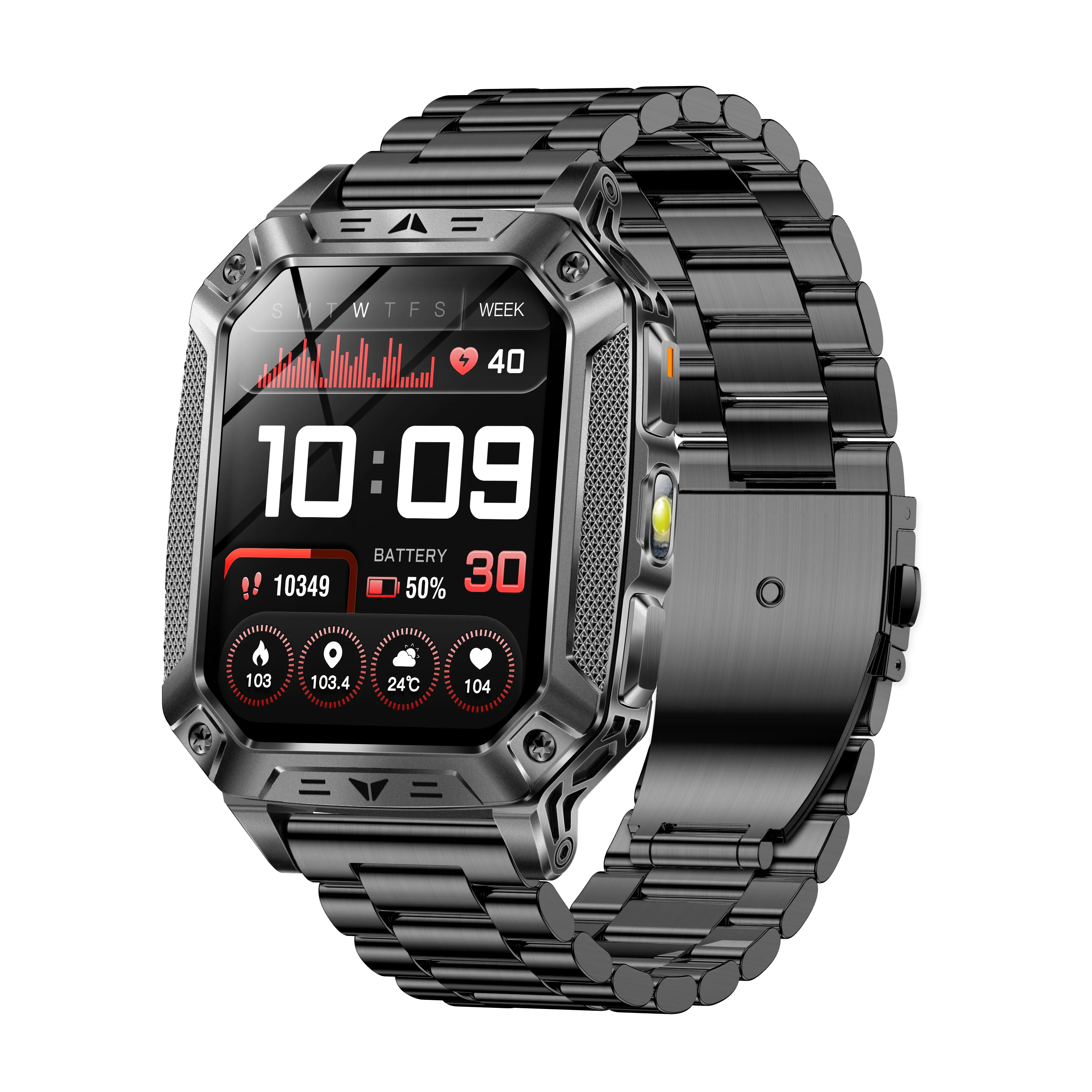 YLL-AK86 Outdoor Sport for Smart Watch Fitness Tracker Sleep Tracker IP67 AMOLED Screen Heart Rate Monitor Magnetic Charging