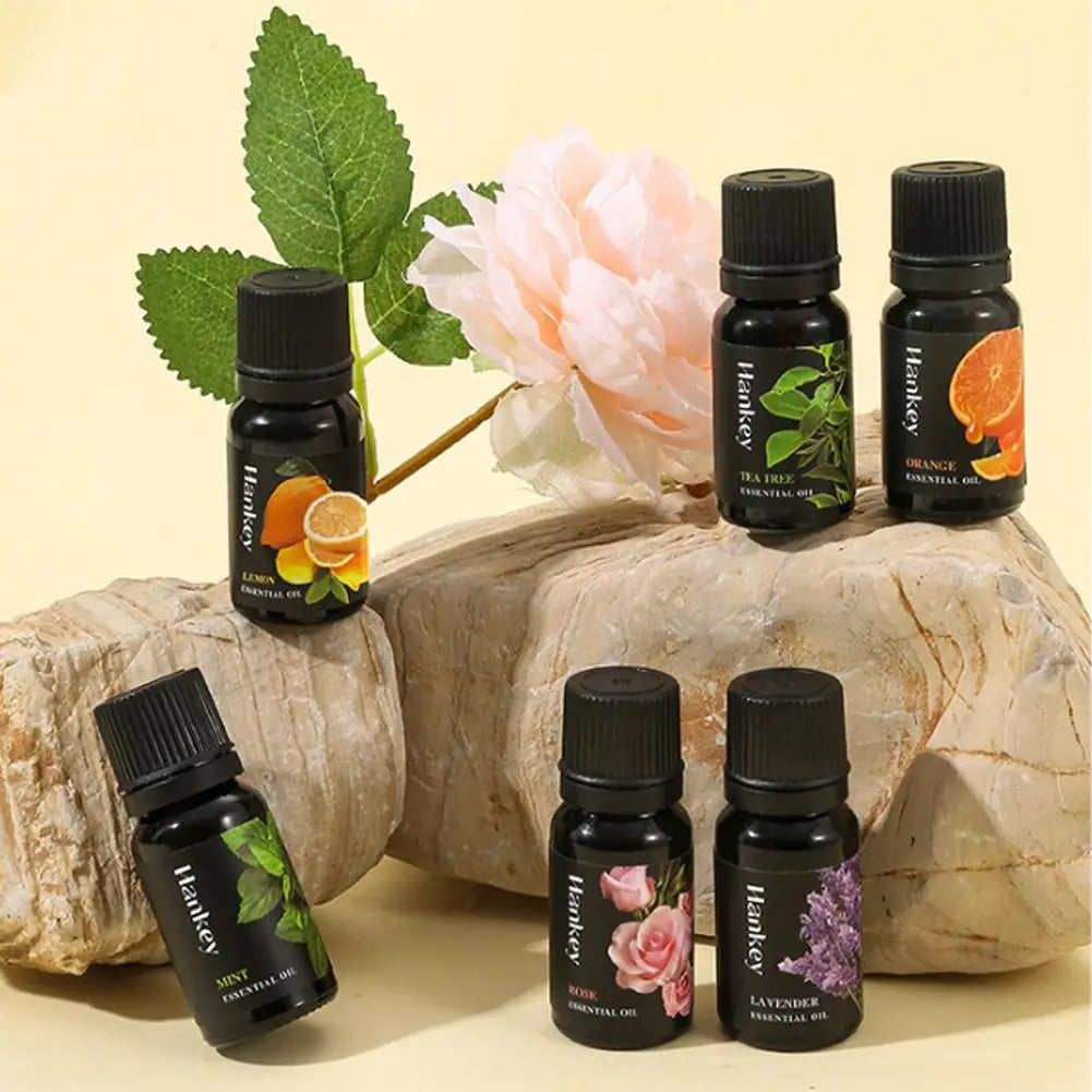 12 Flavors 10ml Essential Oils for Aroma Diffuser Air Humidifier Home Water-soluble Lavender Vanilla Orange Olive Fragrance Oil