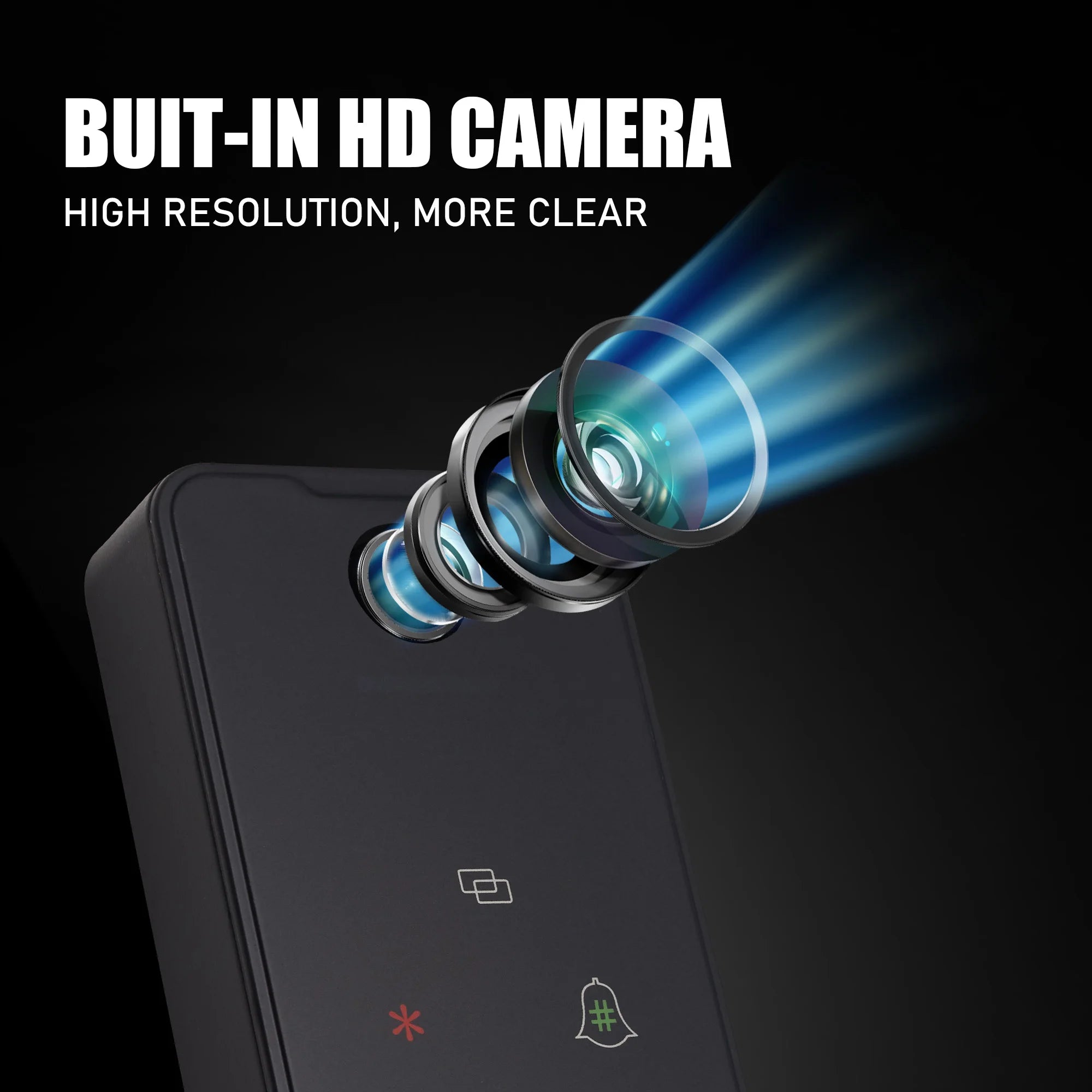 WAFU Tuya Smart Life WIFI Remotely Unlock Biometric Fingerprint Door Lock Visible Digital Electronic Card Door Lock with Camera