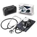 JUSTLANG Medical Manual Blood Pressure Monitor BP Cuff Upper Arm Aneroid Sphygmomanometer Tonometer Meter Tester Device