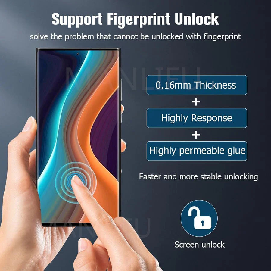 3D Curved Full Coverage Anti-Spy Tempered Glass For Samsung Galaxy S25 Ultra Privacy Fingerprint Unlock Screen Protector Glass AE Tidesmit