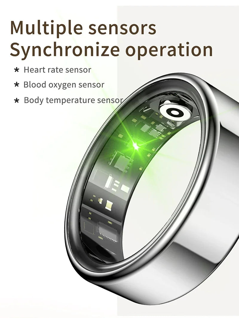 Smart Health Tracker Ring - Heart Rate & Oxygen Fitness Monitor Tidesmit